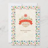 Invitation Élégant Motif de Noël personnalisé (Dos)