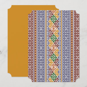 Invitation élégant motif ethnique