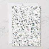 Invitation Elégant Motif feuille d'or cadre islamique Aqiqa (Dos)