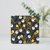 Invitation Élégant motif floral de Tulipe (Debout devant)