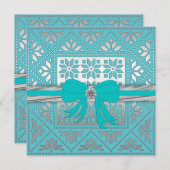 Invitation Élégant Motif mexicain (Devant / Derrière)