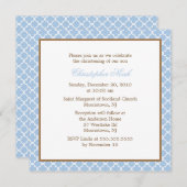 Invitation Élégant Motif Quatrefoil (Devant / Derrière)