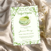 Invitation Elégant Motif vert parfait Matcha nuptiale douche