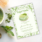 Invitation Elégant Motif vert parfait Matcha nuptiale douche
