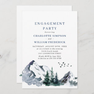 Invitation Elegant Mountain Forest ENGAGEMENT PARTI