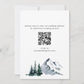 Invitation Elegant Mountain Forest Mariage Code QR (Dos)