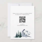 Invitation Elegant Mountain Forest Mariage Code QR (Dos)