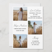 Invitation Elegant Multi Photo Graduation Party (Dos)