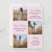 Invitation Elegant Multi Photo Graduation Party (Dos)