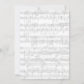 Invitation Elégant Musical Floral Mariage Couples Douche (Dos)