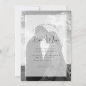 Invitation Elegant NAMES script Vellum Overlay Photo Wedding (Devant)