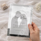 Invitation Elegant NAMES script Vellum Overlay Photo Wedding