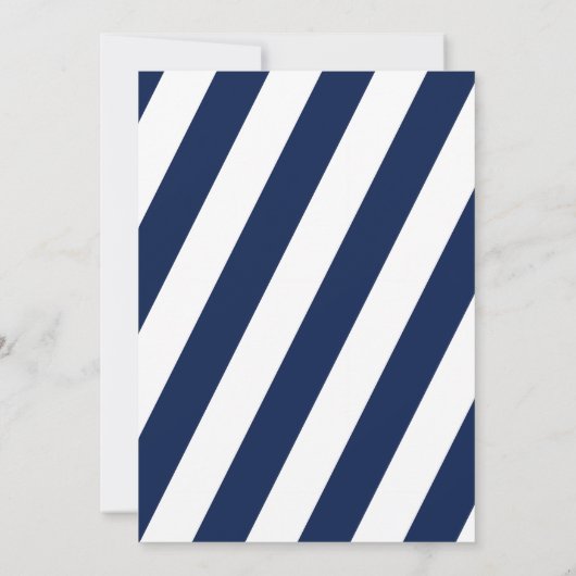 Invitation Élégant Nautique Enregistrer la date - bleu marine (Dos)