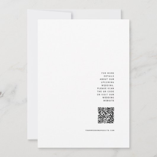 Invitation Elegant Navy Blue Arch Photo QR Code Enregistrer l (Dos)