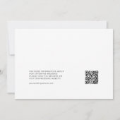 Invitation Elegant Navy Blue Boho Enregistrer la date QR Code (Dos)
