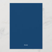 Invitation Elegant Navy Blue Magnolia Floral Wedding (Dos)