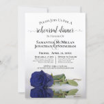 Invitation Elegant Navy Blue Rose Wedding Rehearsal Dinner<br><div class="desc">This gorgeous wedding rehearsal dinner invitation features an elegant design with a single navy blue colored rose reflecting in a pool with waves and ripples. There are times and locations for both the rehearsal and the dinner, so your bridal party will have all the information they need. The back is...</div>