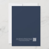 Invitation Elegant Navy White Gold Minimalist Wedding (Dos)
