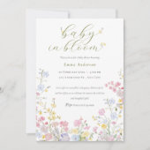 Invitation Elegant Neutral Baby in Bloom Baby Shower (Devant)