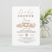Invitation Elegant Neutral Baby Shower  (Debout devant)