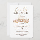 Invitation Elegant Neutral Baby Shower  (Devant)