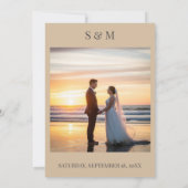 Invitation Elegant Neutral Magnolia White Floral Wedding  (Dos)