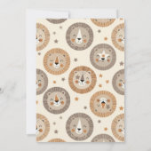 Invitation Elegant Neutral Safari Lion Baby Shower (Dos)