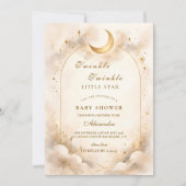 Invitation Elegant Neutral Starry Baby Shower (Devant)