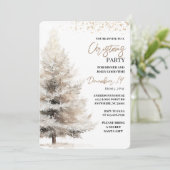 Invitation Elegant Neutral Watercolor Christmas (Debout devant)