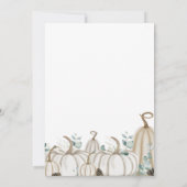 Invitation Elégant Neutre Automne Automne Thanksgiving Dîner (Dos)