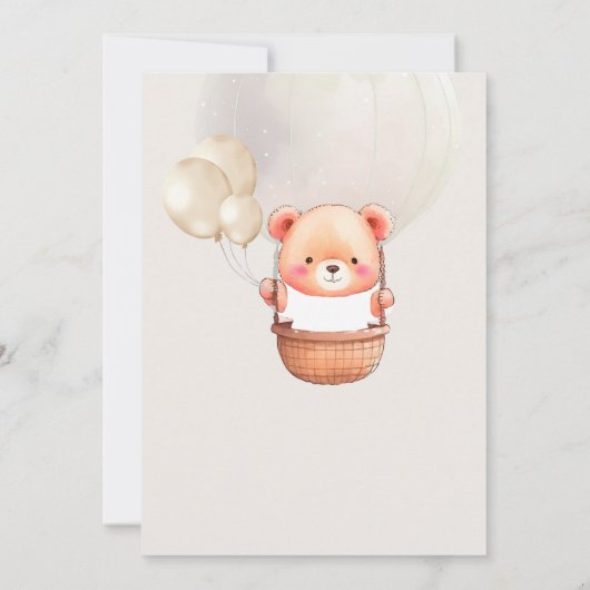 Invitation Élégant Neutre Nous Pouvons Bearly Wait Baby showe (Dos)