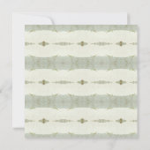 Invitation Élégant Neutre Vintage Vert Rustique Enregistrer L (Dos)