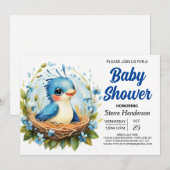 Invitation Elégant Nid Boy Baby shower Boy Boy (Devant / Derrière)