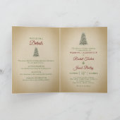 Invitation Élégant Noël Arbre Mariage d'hiver (Intérieur)
