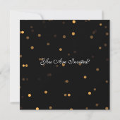 Invitation Élégant Noël Bokeh Tree Party Gold Black (Dos)