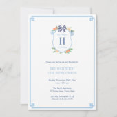 Invitation Élégant Noël Citrus Crest Newlyweds Brunch (Devant)