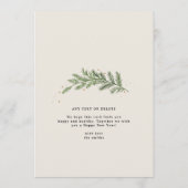 Invitation Élégant Noël classique Botanique Fête de Noël (Dos)