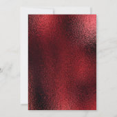 Invitation Élégant Noël de rennes rouges et dorés modernes (Dos)