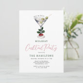 Invitation Élégant Noël Martini Fête Cocktail (Debout devant)