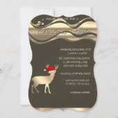 Invitation Élégant Noël Père Noël chapeau, fête de Noël (Devant)