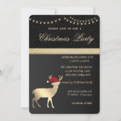 Invitation Élégant Noël Père Noël Chapeau, Fête de Noël (Devant)