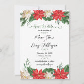 Invitation Elégant Noël Photo Wedding Enregistrer la date Inv (Dos)