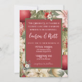 Invitation Élégant Noël Soir Romantique Mariage photo (Devant)