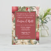 Invitation Élégant Noël Soir Romantique Mariage photo (Debout devant)