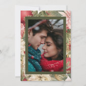 Invitation Élégant Noël Soir Romantique Mariage photo (Dos)