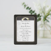 Invitation Élégant noir avec cou (Debout devant)