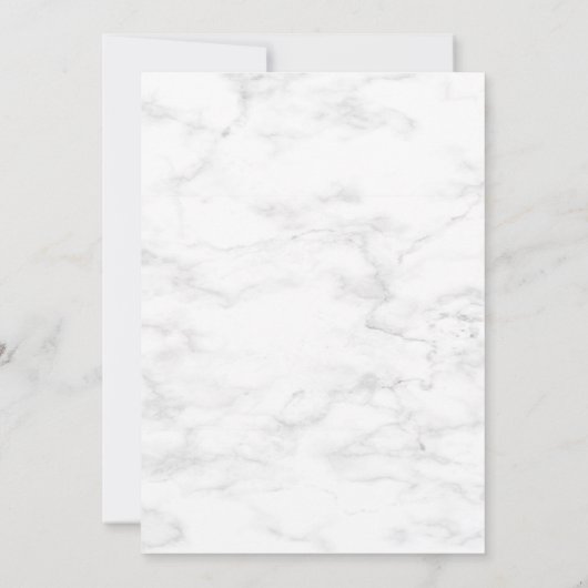 Invitation Élégant noir blanc classique marbre Mariage de scr (Dos)