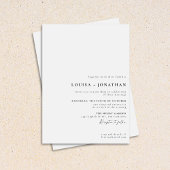 Invitation Élégant noir blanc Formal Script Mariage minimal