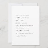 Invitation Élégant noir & blanc moderne minimaliste photo Scr (Devant)