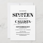 Invitation Elégant noir blanc moderne quatre photo doux 16 (Dos)